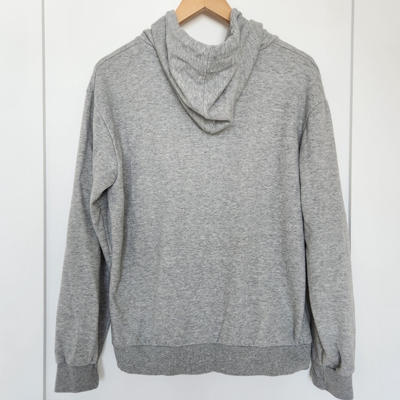 Men's Slim Fit Lightweight Zip Up Hoodie | Gray - Size Medium - Picture 2 of 3